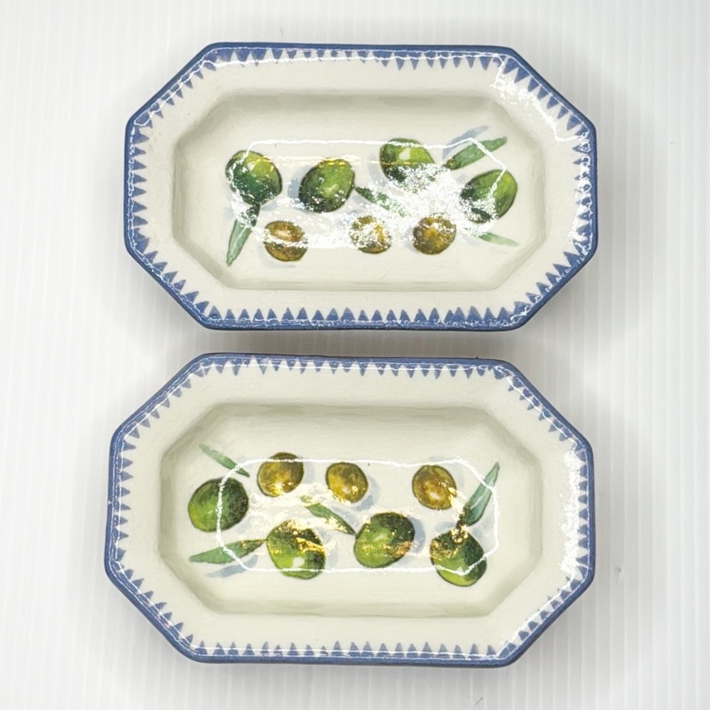 Two - Williams Sonoma Sardinia Olive Dishes